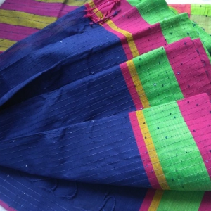 cotton chumki shree (blue)